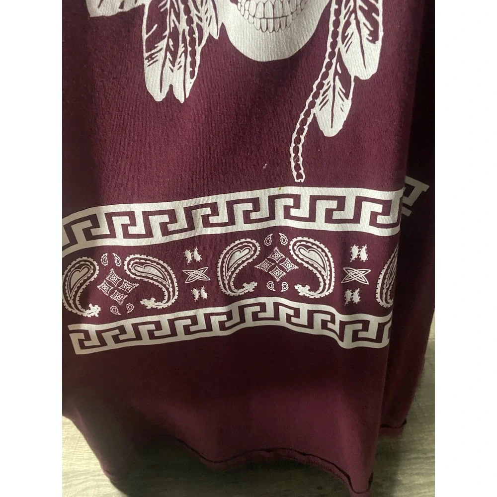 Horizon NY Indian‎ Skull With Headdress T Shirt Y2K 3X